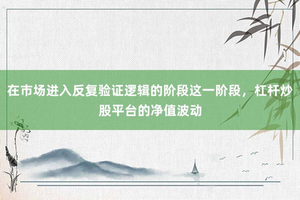 在市场进入反复验证逻辑的阶段这一阶段，杠杆炒股平台的净值波动